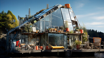 environmentally: house built from garbage