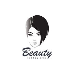 woman beauty face vector logo and tatto , bussines company