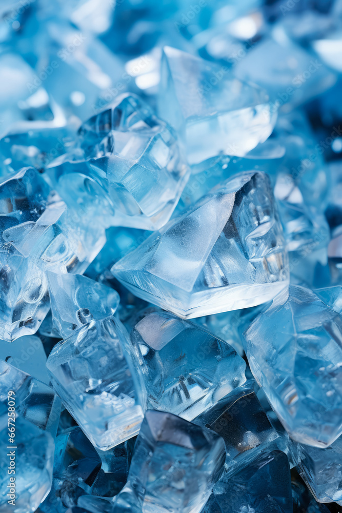 Aufkleber close-up view of intricate ice crystals background with empty space for text