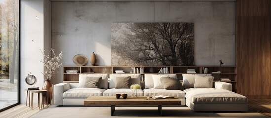 illustration of a contemporary living room s interior