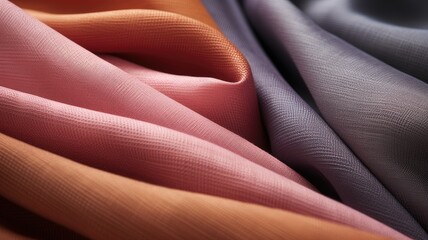 linen fabrics close-up, revealing their vivid and sophisticated textures.