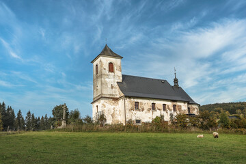 Church of St. John of Nepomuk in Vrchná Orlice built by Carl Antoni Reina