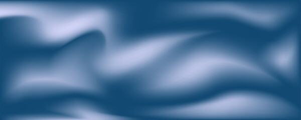 Vibrant flow deep blue winter gradient mesh. vector horizontal simple wave background.