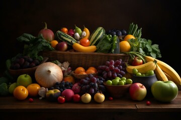 assorted produce. Generative AI