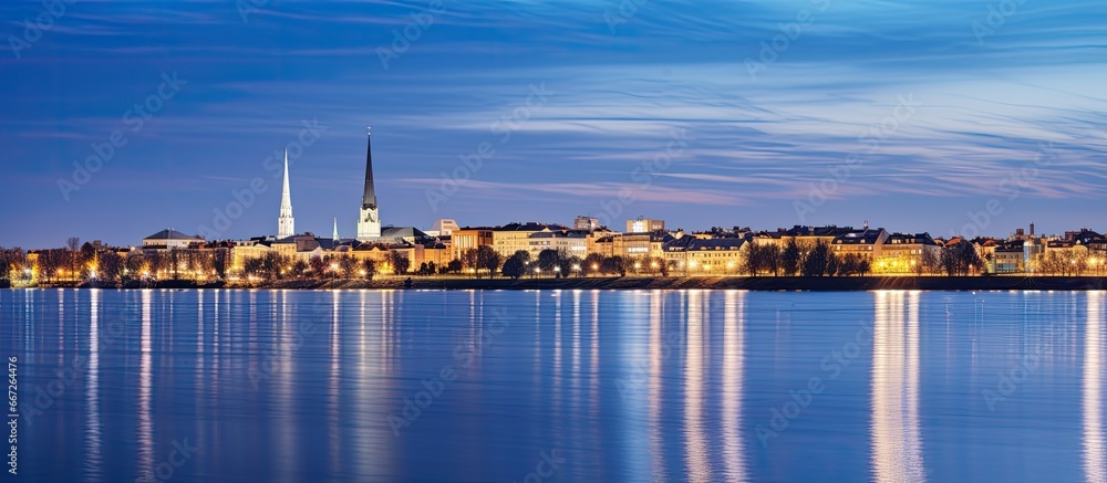 Canvas Prints Horizontal image depicting the Novi Sad cityscape