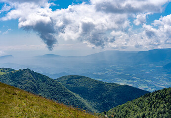 Grand Colombier, France - 08 31 2021: Grand Colombier Pass. View of the Col Du Grand Colombier, the...