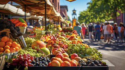 Fototapeta na wymiar fresh fruits in the market
