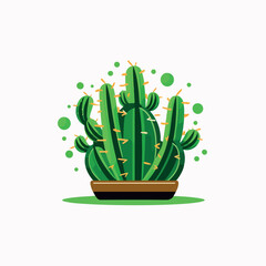 Сactus in cartoon, doodle style. 2d vector illustration in logo, icon style. AI Generative