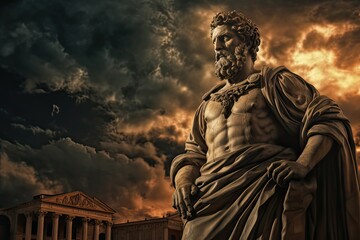 The end of Marcus Aurelius reign. - obrazy, fototapety, plakaty