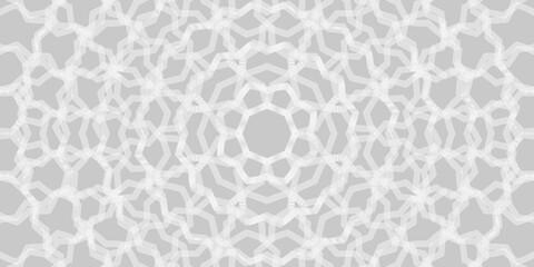 Abstract background with concentric circles in black and white colors. Radiating lines. Vector Illustration.