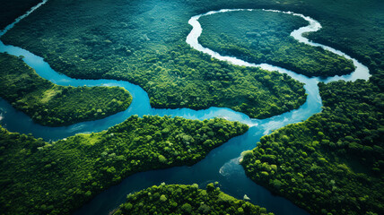 beautiful tropical forest and rivers in thailand.