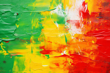 Abstract background painted on canvas with yellow, orange and red colors