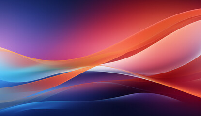 Fototapeta premium Blue and orange technology waves abstract background