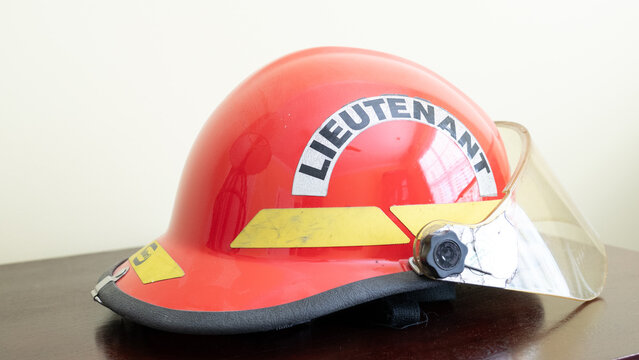 Firefighter helmet from a Broward County Lieutenant.