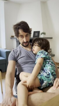 A Discipline Conversation - Father Try to Explain Rules and Boundaries to His Young Boy