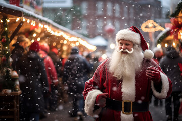 Santa Claus in the street