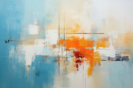 Textured brushstrokes on canvas, evoking abstract expressionist art.