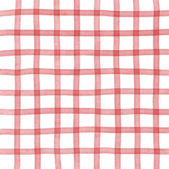 Red Plaid Hand Drawn Background