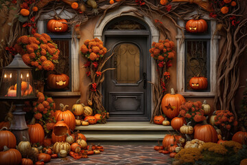 Halloween jack o lantern halloween background