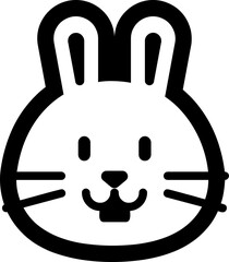 cute rabbit vector art, cute animal vector art, minimalist animal vector art, cute vector emoji