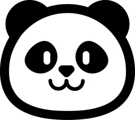 cute panda vector art, cute animal vector art, minimalist animal vector art, cute vector emoji