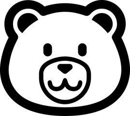 cute polar bear vector art, cute animal vector art, minimalist animal vector art, cute vector emoji