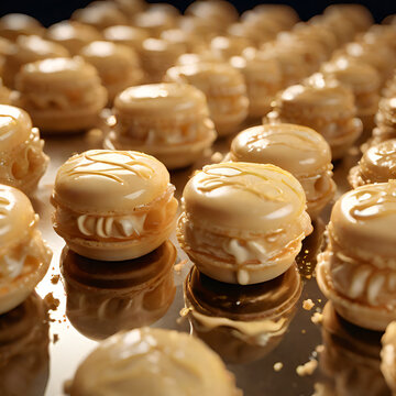close up of macarrons