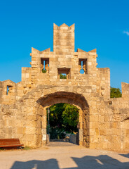 Gate of Saint Paul in Rhodes fortress, Greece