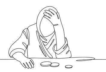 Grandmother. Pension. Poverty. Money. One line