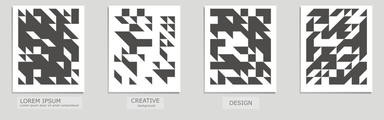 Set of vector covers design. Abstract floral template design with Minimal geometric shapes compositions for notebook paper, copybook brochures, book, magazine. Planner and diary cover for print