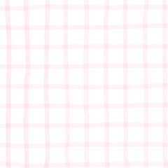 Pink Plaid Hand Drawn Background