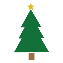Christmas green fur tree. vector illustration,isolated.