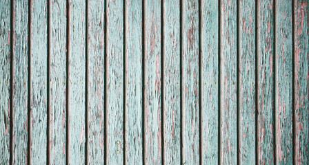 Blue paint wooden plank. Bright board. Peeling paint texture. Wood background. Paint desk texture. Simple wooden wall pattern. Vintage rustic plank. Ancient wooden board.