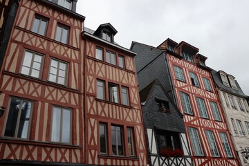 old houses in Rouen, Normandy, France 