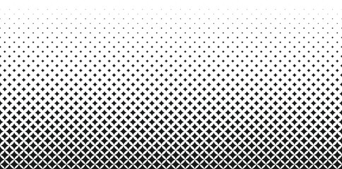 Black and white halftone rhomboid pattern.