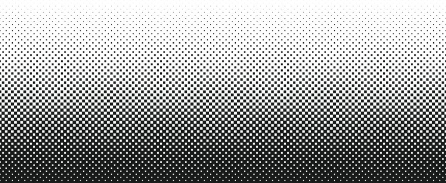 Black And White Halftone Dotted Pattern.