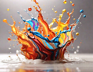 colorful splashes