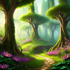 Enchanted florest and Garden