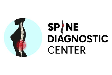 Spine diagnosis center logo in vector