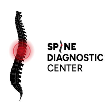 Spine diagnosis center in vector