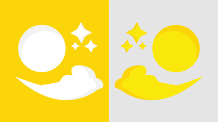 illustration of an background, SUN AND moon, wallpaper