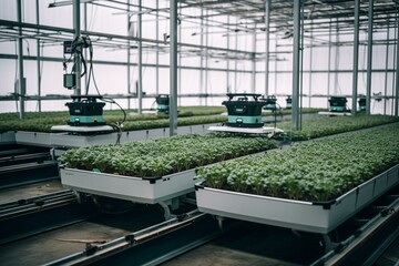 Automated farming with robots. Generative AI