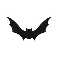 Isolated bat animal Halloween character Vector