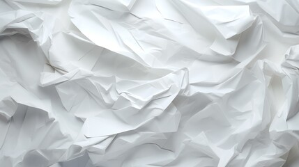 Obraz premium crumpled white paper background wrinkled background wallpaper high resolution