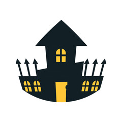 Isolated dark Castle of Terror Vector