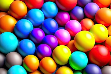 Fototapeta na wymiar Background of colorful balls, beautiful.