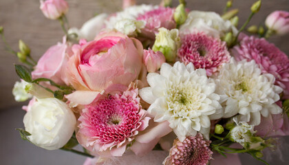 bouquet of pink and white flowers