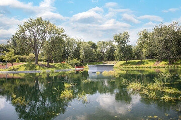 Fototapeta premium Beautiful view of the streets in Old Montreal in Montreal, Canada