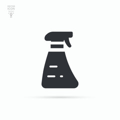 Cleaning concept spray bottle icon. Vector illustration	
