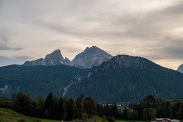 Bavaria mountains in the  cloudy morning